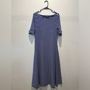 Lauren Ralph Lauren Blue & White Stripe Dress